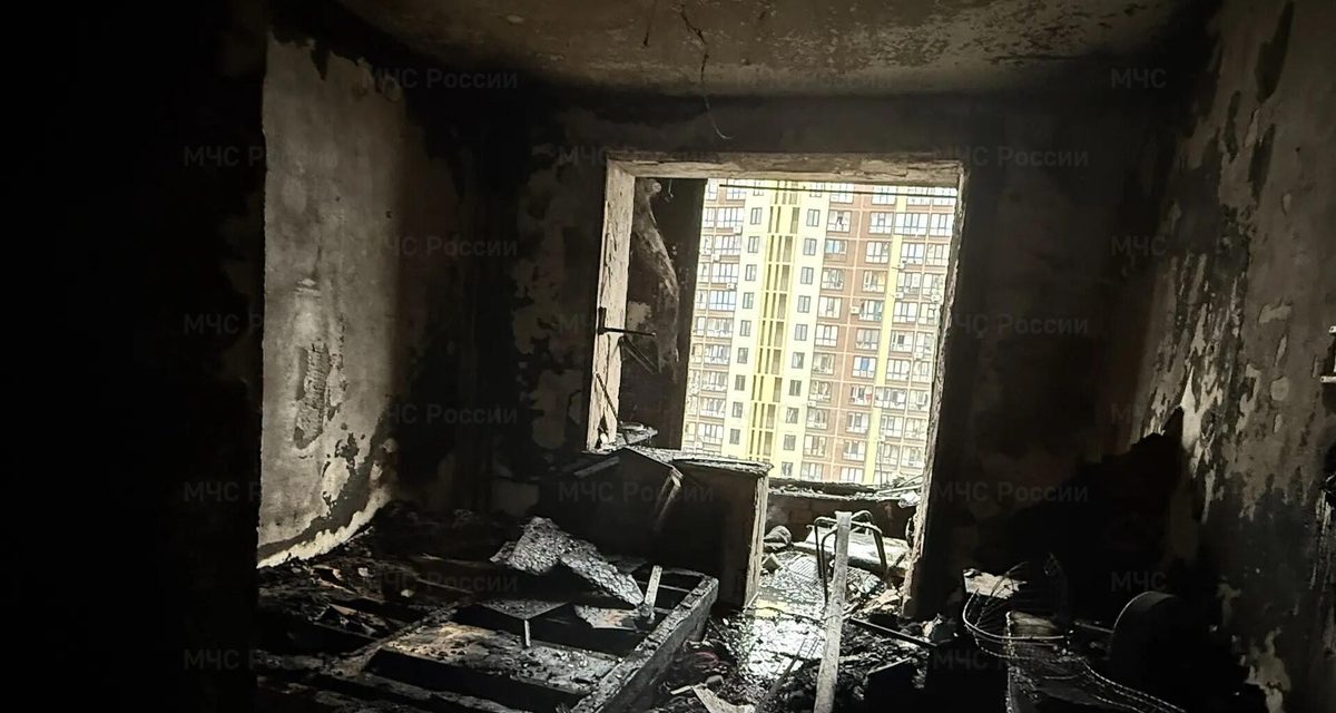 При пожаре в многоэтажке на Новосёлов погиб человек, ещё один пострадал