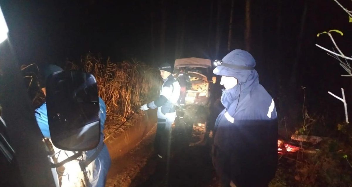 Молодой человек и беременная девушка застряли в болоте — спасатели эвакуировали их